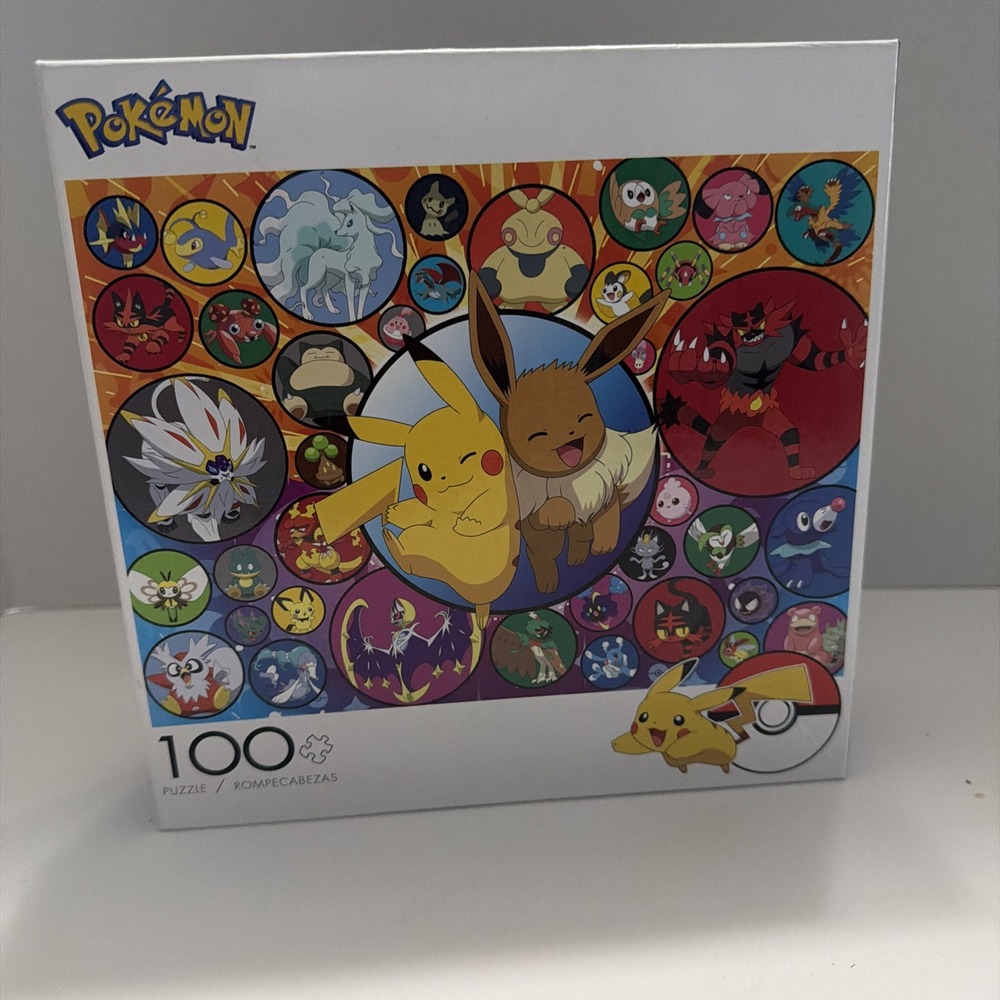 Pokemon 100 Piece Jigsaw Puzzle Pikachu Eevee Buffalo Games Collage